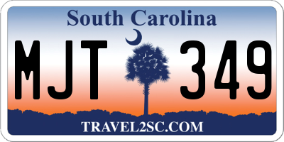 SC license plate MJT349
