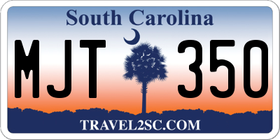 SC license plate MJT350