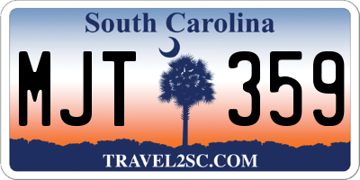 SC license plate MJT359