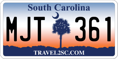 SC license plate MJT361