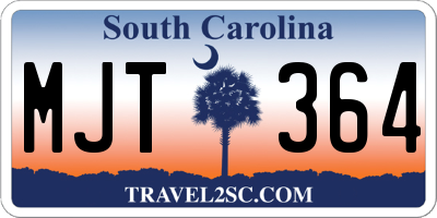 SC license plate MJT364