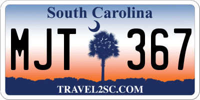 SC license plate MJT367