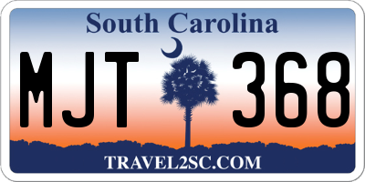 SC license plate MJT368