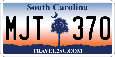 SC license plate MJT370