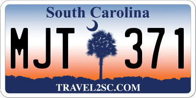 SC license plate MJT371