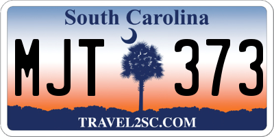 SC license plate MJT373