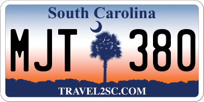 SC license plate MJT380