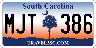 SC license plate MJT386