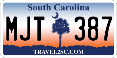 SC license plate MJT387