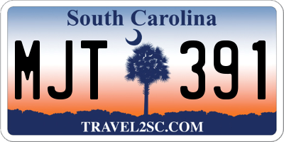 SC license plate MJT391