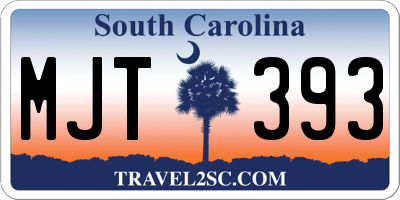 SC license plate MJT393