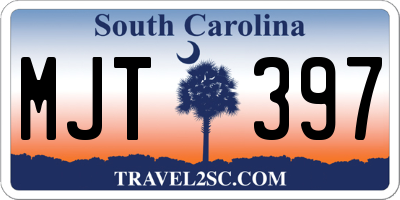 SC license plate MJT397