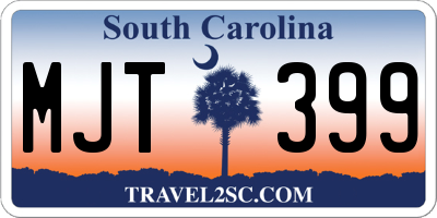 SC license plate MJT399