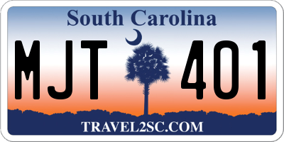 SC license plate MJT401