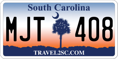 SC license plate MJT408