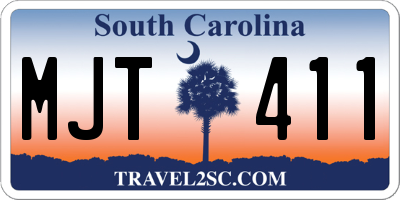 SC license plate MJT411