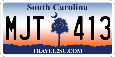 SC license plate MJT413