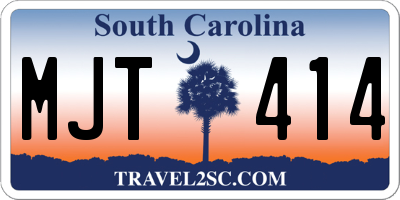 SC license plate MJT414