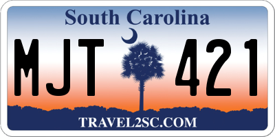SC license plate MJT421