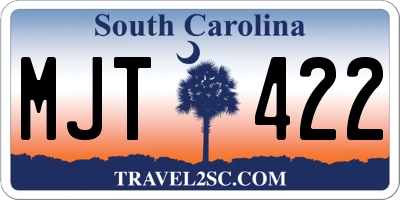 SC license plate MJT422