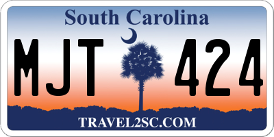 SC license plate MJT424