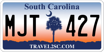 SC license plate MJT427