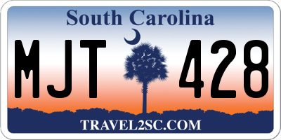 SC license plate MJT428