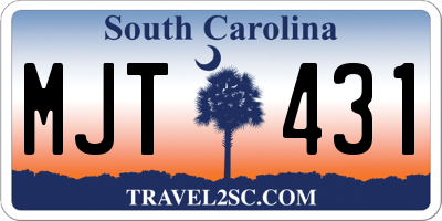SC license plate MJT431