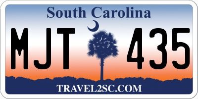 SC license plate MJT435
