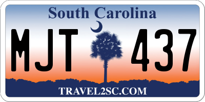 SC license plate MJT437