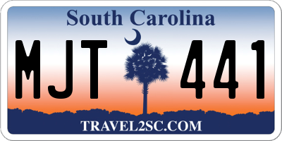 SC license plate MJT441