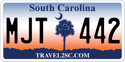 SC license plate MJT442