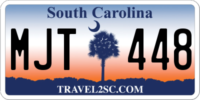 SC license plate MJT448