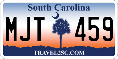SC license plate MJT459