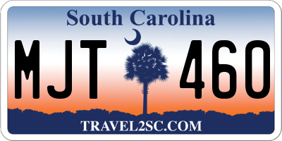 SC license plate MJT460