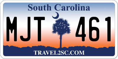 SC license plate MJT461