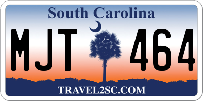 SC license plate MJT464