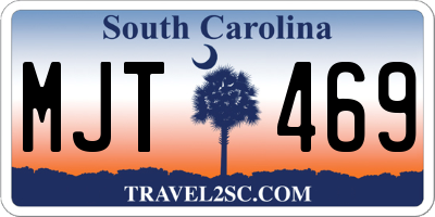 SC license plate MJT469