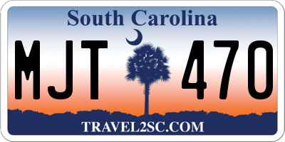 SC license plate MJT470