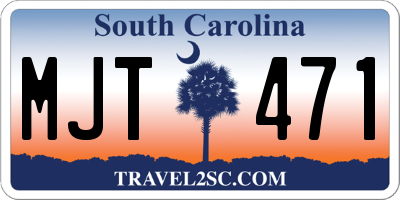 SC license plate MJT471