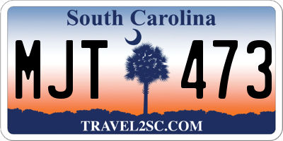 SC license plate MJT473