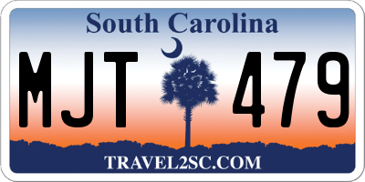 SC license plate MJT479