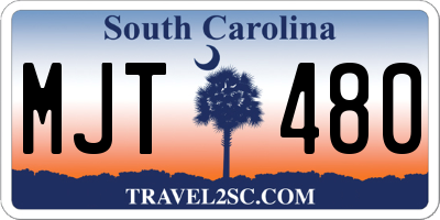 SC license plate MJT480