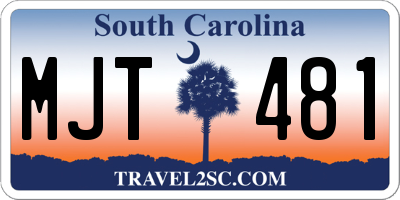 SC license plate MJT481