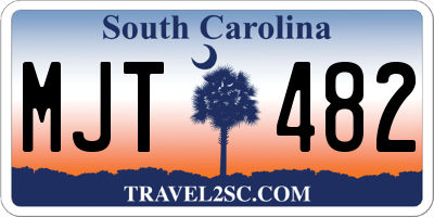 SC license plate MJT482
