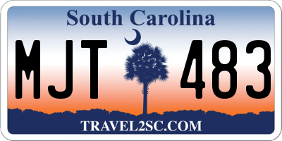 SC license plate MJT483
