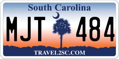 SC license plate MJT484