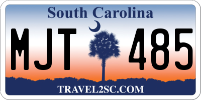SC license plate MJT485