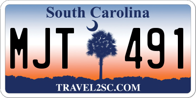 SC license plate MJT491