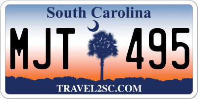 SC license plate MJT495